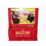 Zestaw: fajka Falcon, główki, krążki filtrujące, wyciory zapakowane w firmowe pudełko producenta.