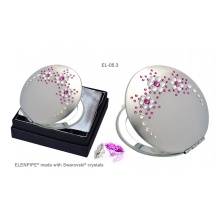 Lusterko kosmetyczne EL-05.3 "Flowers V Fuchsia" ze Swarovski® crystals