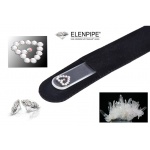 Pilnik szklany do paznokci EL-5088 "White Heart" ze Swarovski® crystals, 13 cm