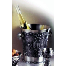 Artina pojemnik do chłodzenia szampana 60047 "Winobranie" cyna, 21.5x19.5 cm