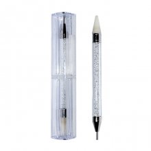 Aplikator do zdobienia kryształkami Z1051 White dwustronny, plastik/metal/wosk