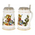 Artina kufel do piwa 16597 "Straż Pożarna" ceramika/cyna, 425 ml, 18 cm