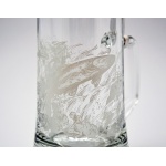 Artina kufel do piwa 93403 "Ryba" 3D, cyna/szkło, 500 ml, 22 cm
