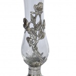 Artina wazon 61106 "Róże" szkło/cyna, 250 ml, 20.7 cm