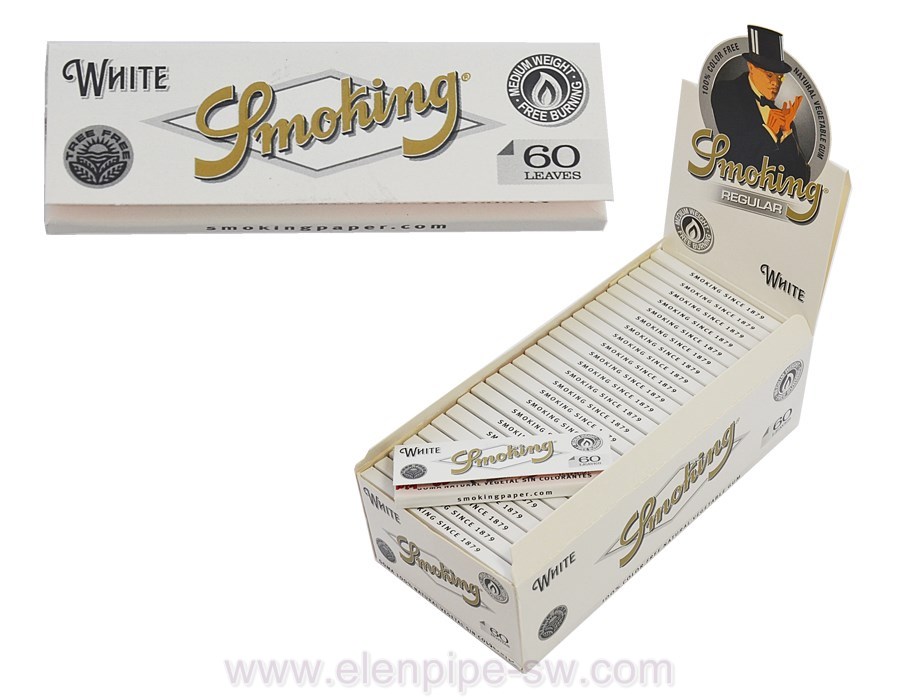 Bibułki do papierosów SP-1009 Smoking White, 70 mm, 60 szt./op., opakowanie hurtowe.