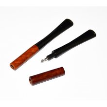 Cygarniczka 0006 z wrzośca/czarny plastik, 6 mm, Slim