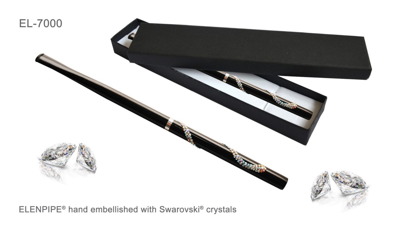 Cygarniczka EL-7000 "Shine Snake" 19 cm, ze Swarovski® crystals