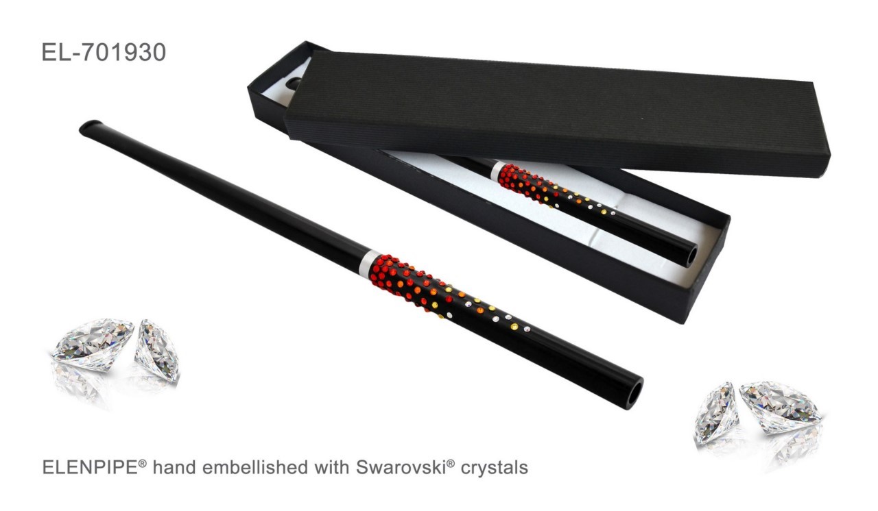 Cygarniczka EL-701930 "Red Flame" 19 cm, ze Swarovski® crystals