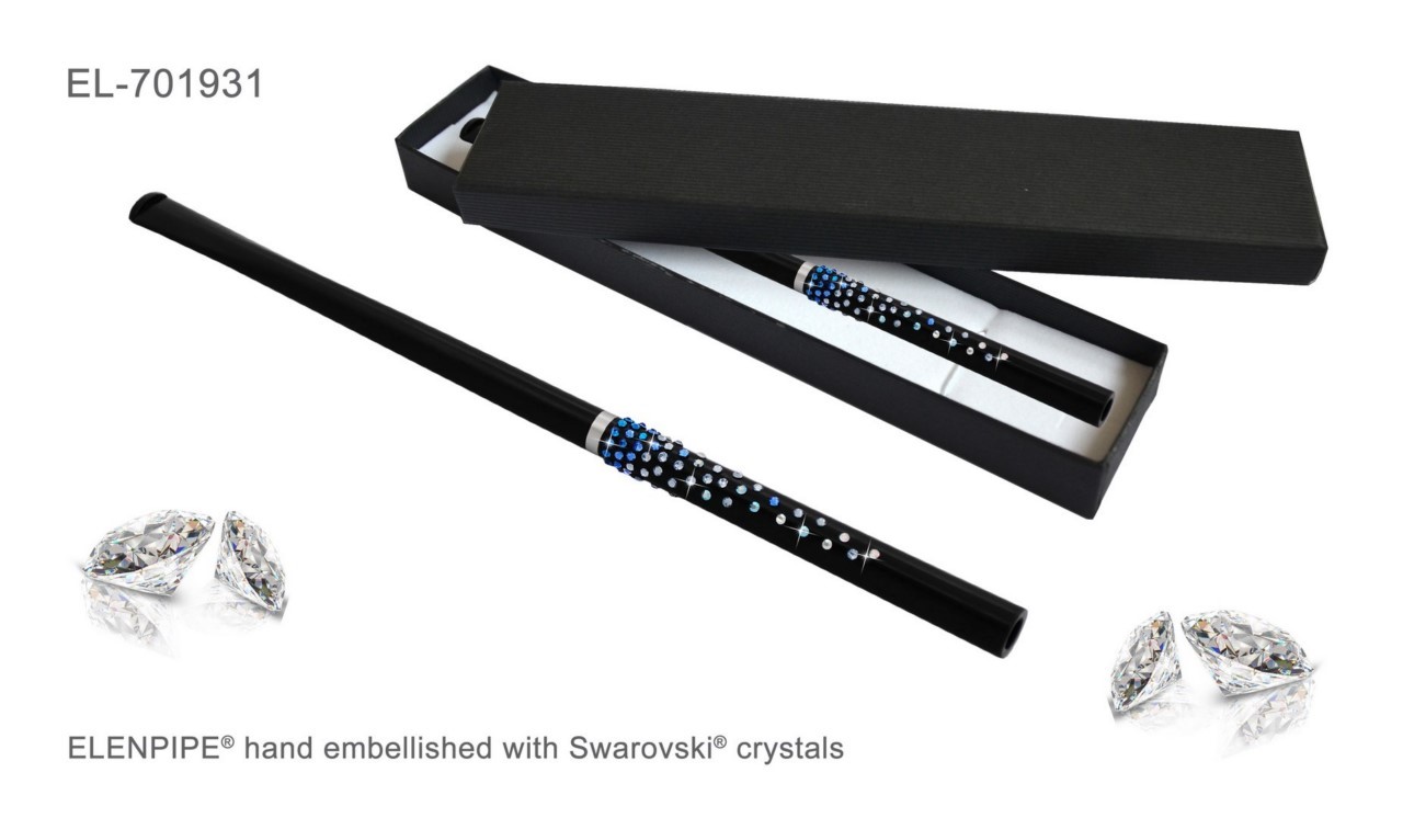 Cygarniczka EL-701931 "Blue Flame" 19 cm, ze Swarovski® crystals