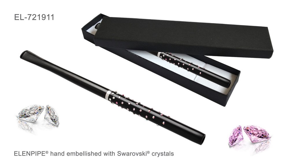 Cygarniczka EL-721911 "Pink Starfall" 19 cm, ze Swarovski® crystals
