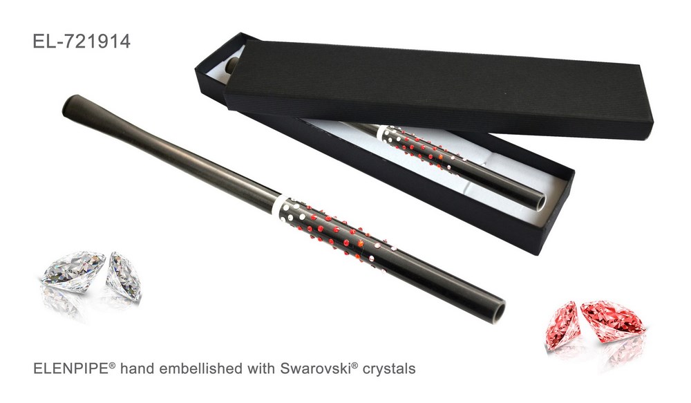 Cygarniczka EL-721914 "Red Starfall" 19 cm, ze Swarovski® crystals