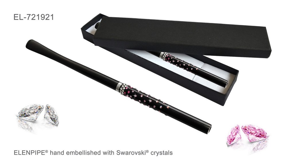 Cygarniczka EL-721921 "Pink Starfall" 19 cm, ze Swarovski® crystals