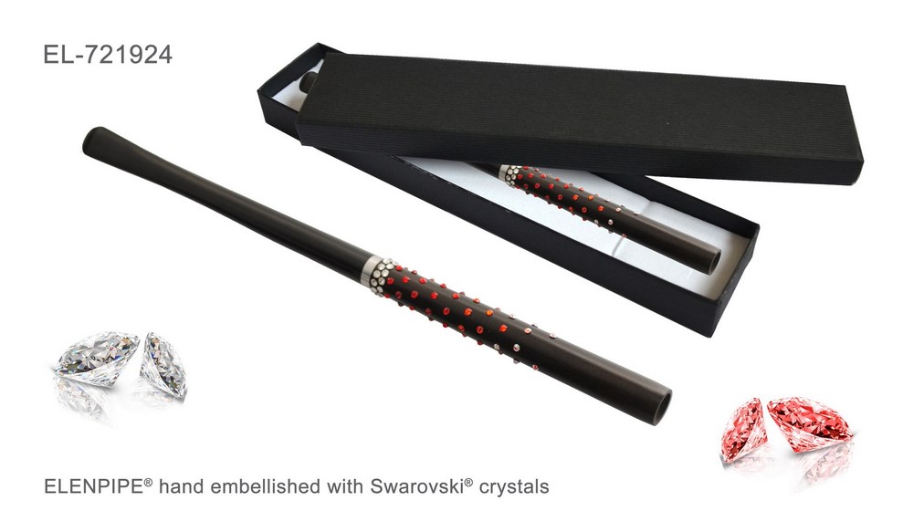 Cygarniczka EL-721924 "Red Starfall" 19 cm, ze Swarovski® crystals