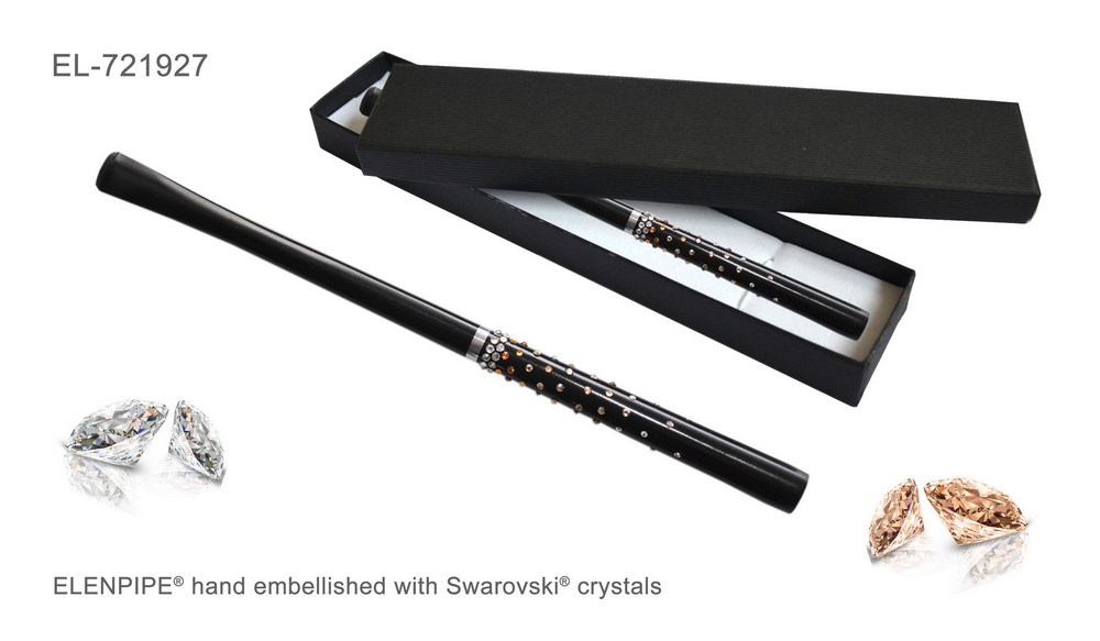 Cygarniczka EL-721927 "Beige Starfall" 19 cm, ze Swarovski® crystals