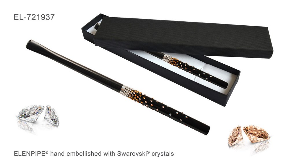 Cygarniczka EL-721937 "Beige Starfall" 19 cm, ze Swarovski® crystals