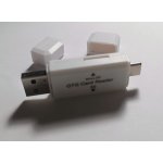 Czytnik kart OTG micro SD i SD UHS203 – przenośny, biały, plastik + metal