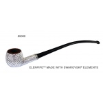 Fajka EL-85063 ze Swarovski® crystals, briar/filtr 9mm