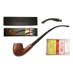 Fajka FALCON Coolway Churchwarden 6081, wrzosiec, dwa ustniki 26 cm