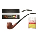 Fajka FALCON Coolway Churchwarden 6081, wrzosiec, dwa ustniki 26 cm