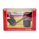 Fajka FALCON Extra Brown 624311101 zestaw, wrzoścowa, prosta, brązowy cybuch