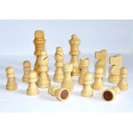 Figury szachowe 3190 drewno/filc, brązowe/beżowe