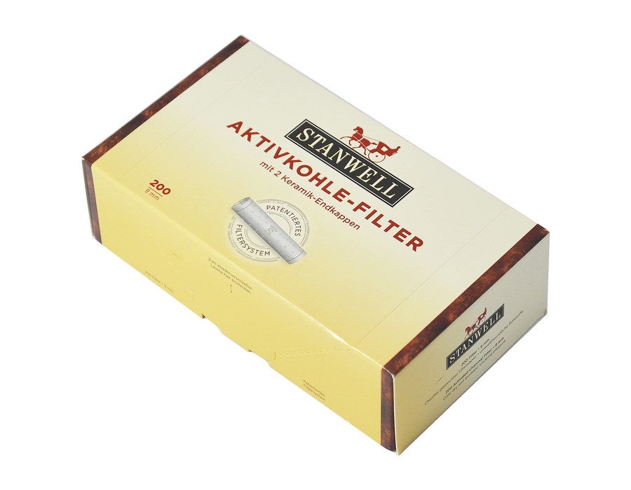 Filtry fajkowe Stanwell 680090 (05038), ceramiczne/węglowe, 9 mm, 200 szt./op. 