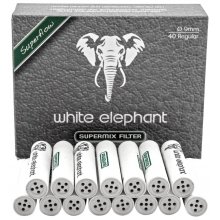 Filtry fajkowe White Elephant 050671 (640050) Supermix, pianka morska/węgiel/ceramika, 9 mm, 40 szt 