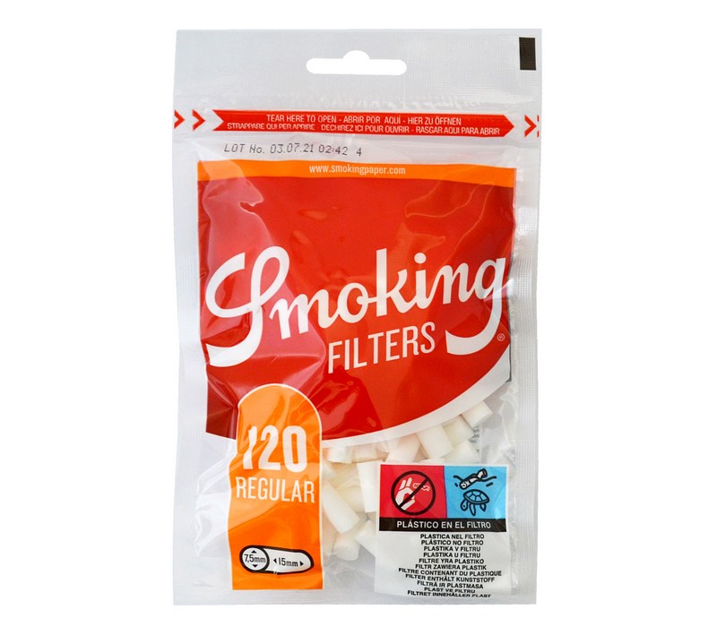 Filtry papierosowe 43402 Smoking Classic Regular, 8 mm, 120 szt./op. 