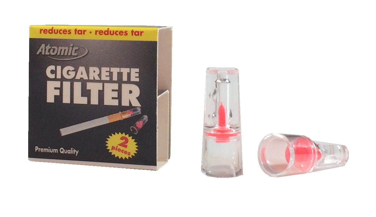 Filtry plastikowe papierosowe 0161000 Atomic 9 mm, op. 2 szt