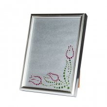 Fotoramka, ramka na zdjęcie EL-10101 „Różowe tulipany” ze Swarovski® crystals
