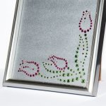 Fotoramka, ramka na zdjęcie EL-10101 „Różowe tulipany” ze Swarovski® crystals