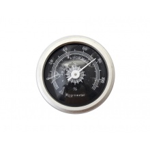 Higrometr analogowy 09106 do humidora, metal/plastik, okrągły d=4.5 cm srebrny