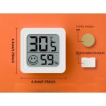 Higrometr cyfrowy 9213801 do humidora, plastik 4.4x4.4 cm prostokątny, biały