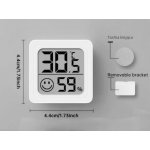 Higrometr cyfrowy 9213801 do humidora, plastik 4.4x4.4 cm prostokątny, biały