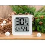 Higrometr cyfrowy 9213801 do humidora, plastik 4.4x4.4 cm prostokątny, biały