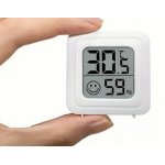 Higrometr cyfrowy 9213801 do humidora, plastik 4.4x4.4 cm prostokątny, biały