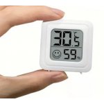 Higrometr cyfrowy 9213801 do humidora, plastik 4.4x4.4 cm prostokątny, biały