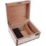 Humidor 09024 (920200) na 35-50 cygar, MDF/cedrowy fornir, beżowy wraz z wzorem 26x22x12 cm