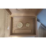 Humidor 09414 na 12 cygar, cedr/fornir, brązowy/INKRUSTACJA 28.5x21 cm