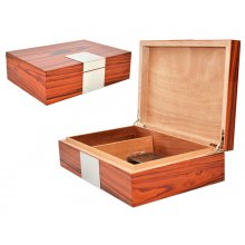 Humidor 09418 na 20 cygar, cedr/fornir, brązowy, wysoki połysk, 30.5x17.5x8.5 cm