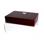 Humidor 09422 na 12 cygar, cedr/fornir, brązowy, lakierowany, 26x17x6 cm