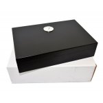 Humidor 09422 na 12 cygar, cedr/fornir, czarny, lakierowany, 26x17x6 cm