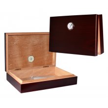 Humidor 094221 na 12 cygar, cedr/fornir, brązowy, lakierowany, 26x17x6 cm