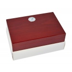 Humidor 09423 na 12 cygar, cedr/fornir, bordowy, lakierowany, 26x17x6 cm