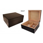 Humidor 09427 na 25 cygar, cedr, czarny, 26x22x11.5 cm