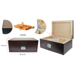 Humidor 09436 na 100 cygar, cedr, brązowy, 38.5x25x16.5 cm