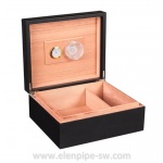 Humidor 09443 na 25 cygar, cedr, czarny, 26x22x11 cm