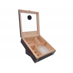 Humidor 09461 na 100 cygar, cedr, szkło, brąz, 36x40x29 cm