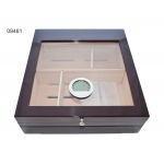 Humidor 09461 na 100 cygar, cedr, szkło, brąz, 36x40x29 cm