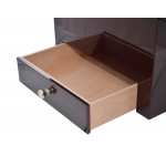 Humidor 09461 na 100 cygar, cedr, szkło, brąz, 36x40x29 cm